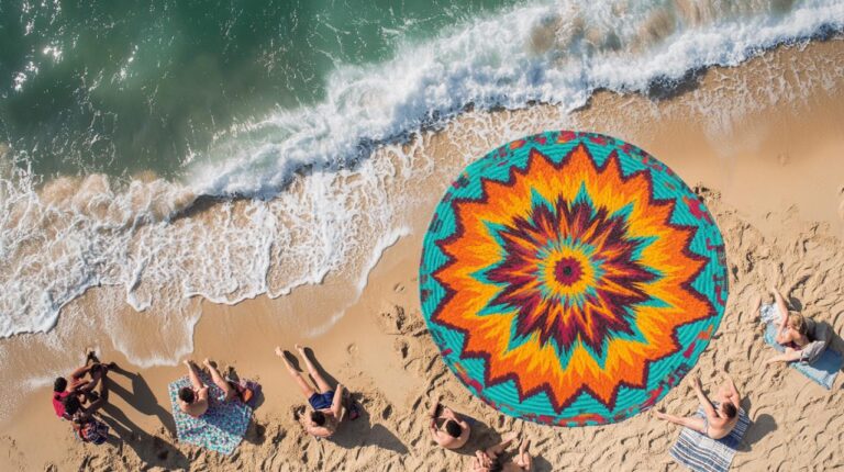 Confort et Protection : Les Avantages Cachés de la Serviette de Plage Ronde UV+